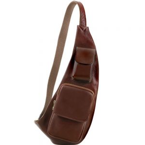 Мъжка кожена чанта за врат Leather crossover bag TL141352-05
