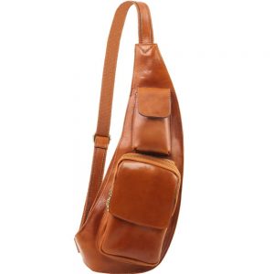 Мъжка кожена чанта за врат Leather crossover bag TL141352-07